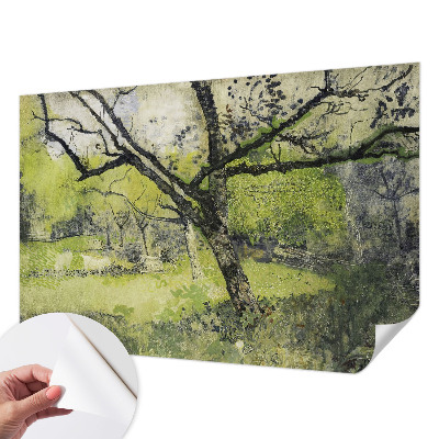 Papel de parede autocolante para sala com padrão 