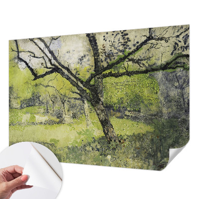 Papel de parede autocolante para sala com padrão 