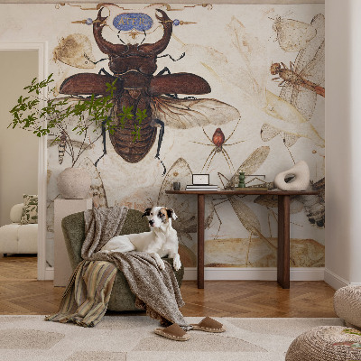 Papel de parede autocolante para quarto com padrão 'Harmonia natural' para decoração de interiores