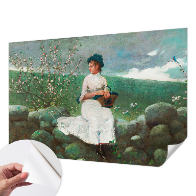 Papel de parede 3D com padrão de paz florida
