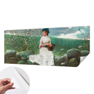 Papel de parede 3D com padrão de paz florida