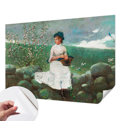 Papel de parede 3D com padrão de paz florida