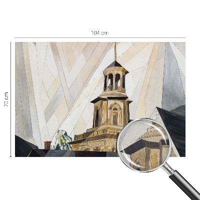 Papel de parede infantil com estampa de torre arquitetônica