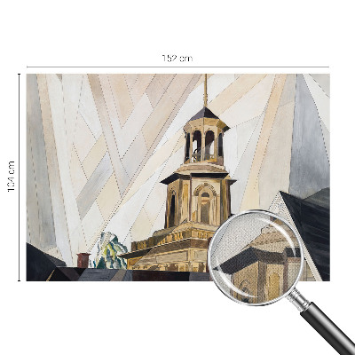 Papel de parede infantil com estampa de torre arquitetônica