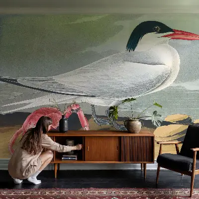 Papel de parede autocolante para quarto com motivo de paisagem marítima