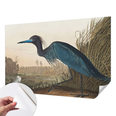 Papel de parede autocolante com estampa de aves aquáticas