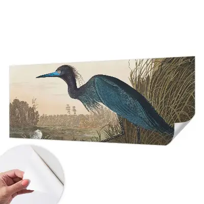 Papel de parede autocolante com estampa de aves aquáticas