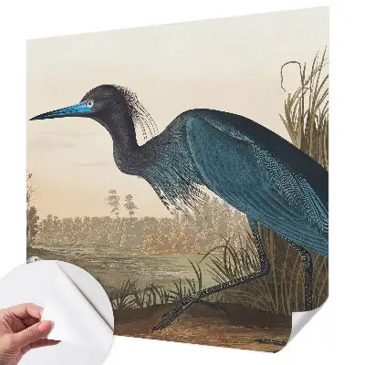 Papel de parede autocolante com estampa de aves aquáticas