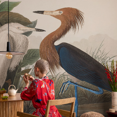 Papel de parede autocolante Pássaros em plantas