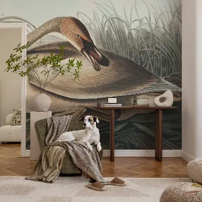 Papel de parede para criança com estampa de pássaro em estilo natural