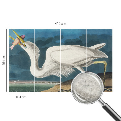 Papel de parede 3D Pássaro com peixe