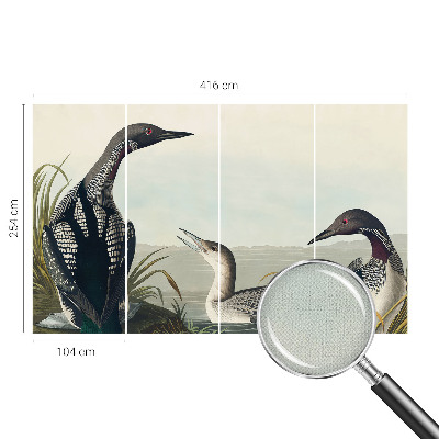 Papel de parede autocolante para sala Pássaros sobre a água