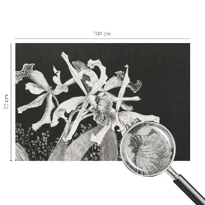 Papel de parede autocolante para quarto com ilustração de orquídea