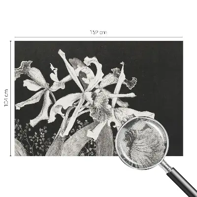 Papel de parede autocolante para quarto com ilustração de orquídea