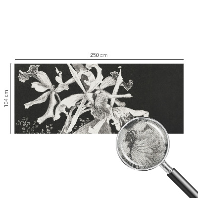 Papel de parede autocolante para quarto Ilustração de orquídea