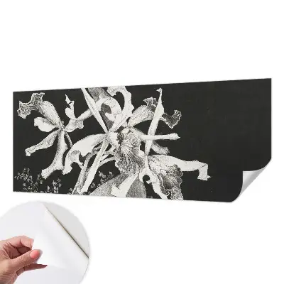 Papel de parede autocolante para quarto com ilustração de orquídea