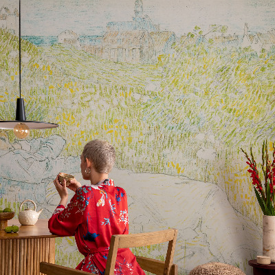 Papel de parede para criança com estampa Relaxamento de primavera para quarto infantil