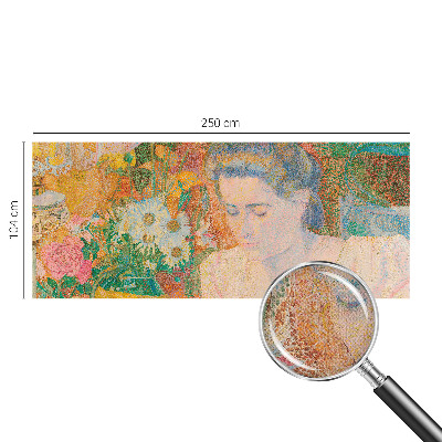Papel de parede autocolante com padrão floral em formato retrato