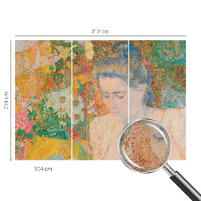 Papel de parede autocolante com padrão floral em formato retrato