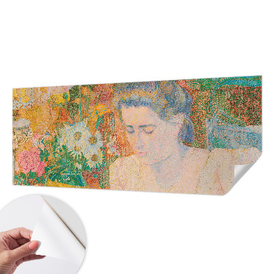 Papel de parede autocolante com padrão floral em formato retrato
