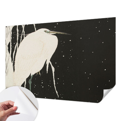 Autocolante de parede fotográfico com estampa de pássaro de inverno