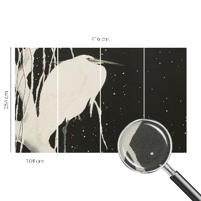 Autocolante de parede fotográfico com estampa de pássaro de inverno