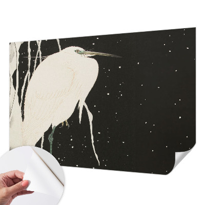 Autocolante de parede fotográfico com estampa de pássaro de inverno