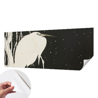 Autocolante de parede fotográfico com estampa de pássaro de inverno