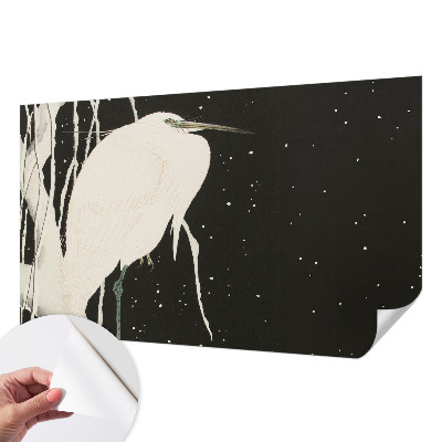 Autocolante de parede fotográfico com estampa de pássaro de inverno