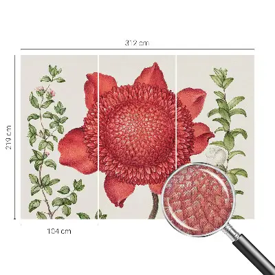 Papel de parede autocolante para sala com padrão floral elegante