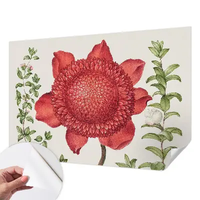 Papel de parede autocolante para sala com padrão floral elegante
