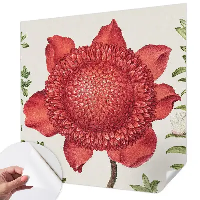 Papel de parede autocolante para sala com padrão floral elegante
