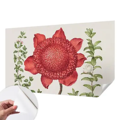 Papel de parede autocolante para sala com padrão floral elegante