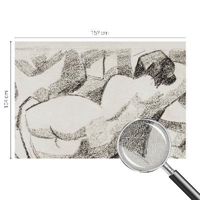 Papel de parede 3D com estampa de uma figura deitada