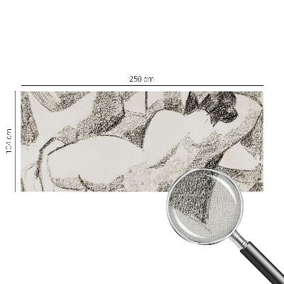 Papel de parede 3D com estampa de uma figura deitada