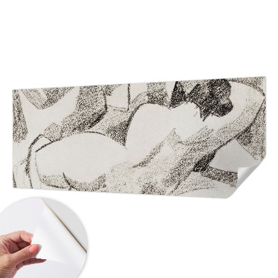 Papel de parede 3D com estampa de uma figura deitada