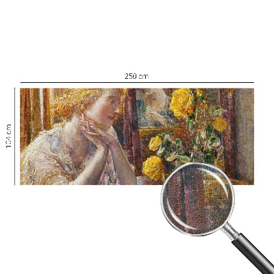 Papel de parede infantil Mulher com rosas