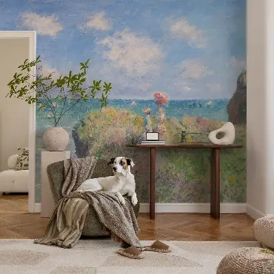 Papel de parede autocolante para sala com estampa de paisagem tranquila