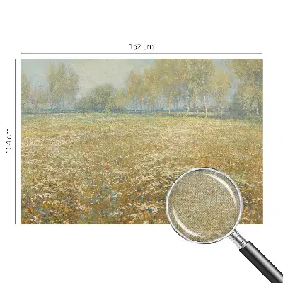 Papel de parede autocolante para quarto com estampa de campo florido