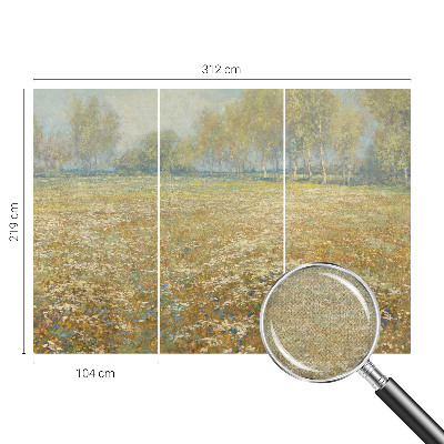 Papel de parede autocolante para quarto Campo florido