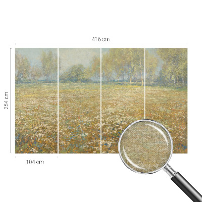 Papel de parede autocolante para quarto Campo florido