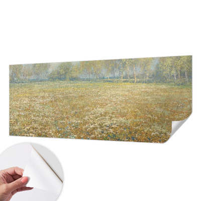 Papel de parede autocolante para quarto Campo florido