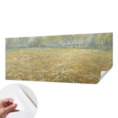 Papel de parede autocolante para quarto com estampa de campo florido