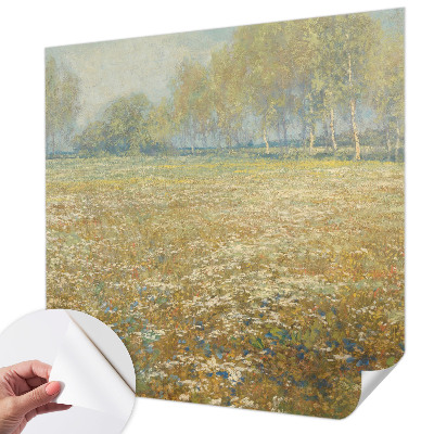 Papel de parede autocolante para quarto Campo florido