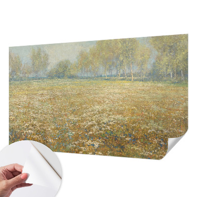 Papel de parede autocolante para quarto Campo florido