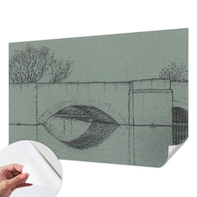 Papel de parede para criança com estampa de ponte em arco