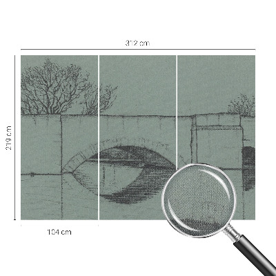 Papel de parede para criança com estampa de ponte em arco