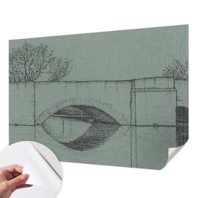 Papel de parede para criança com estampa de ponte em arco