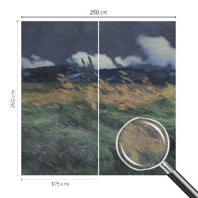 Papel de parede infantil Grama soprada