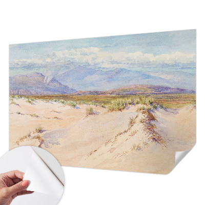 Papel de parede autocolante para quarto com estampa de paisagem desértica